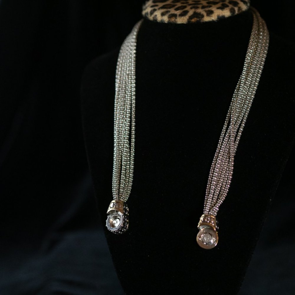 Reversible Statement Silver Necklace - image 3